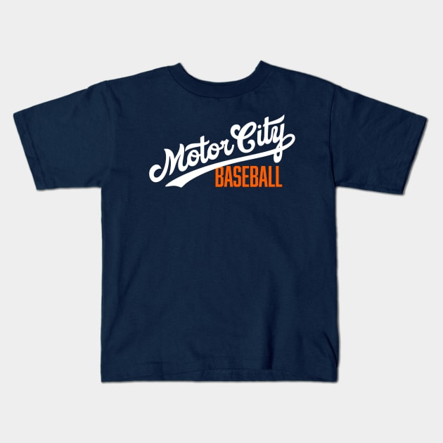 Motor City Baseball Kids T-Shirt by Throwzack